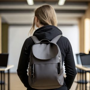 Wearing laptop backpack
